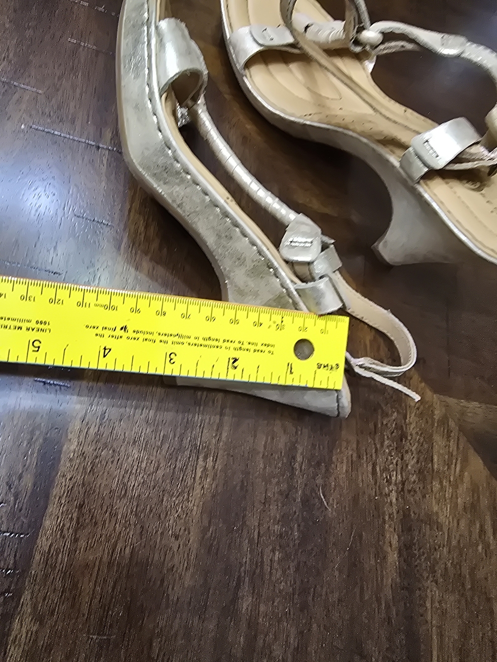 Born Metallic Gold T-Strap Mid Heel Sandal - Picture 3 of 10